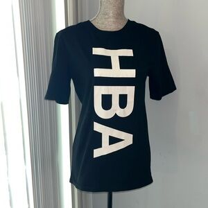 Hood By Air Men's Black and White T-shirt size Small.